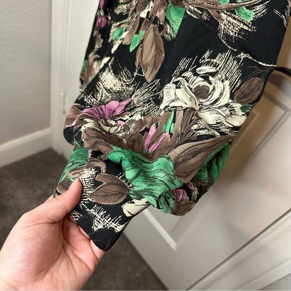BNWT Y2K Papaya Black Multicolor Floral Cami Tunic Blouse Sz S Fairycore Boho - Picture 4 of 7